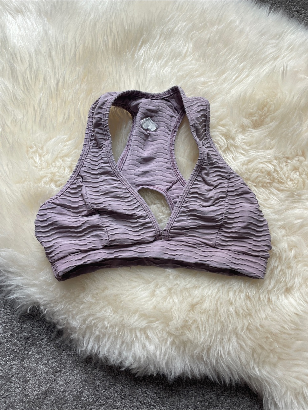Booty by Brabants Textured Racerback Bralette in Lavender